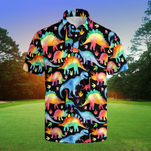 The Dino Rainbow Rampage Polo