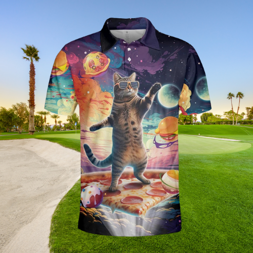 The Cosmic Pizza Purr-fect Wave Polo